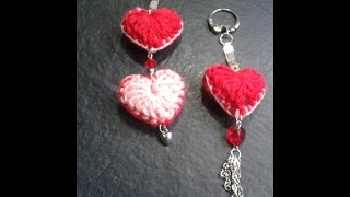 Como tejer un corazon al crochet para hacer un llavero// Tejemos?!