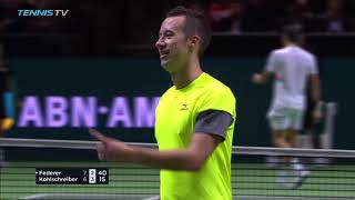 CRAZY: Brilliant Roger Federer vs Philipp Kohlscreiber point! | Rotterdam 2018