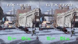 RX 480 vs GTX 970 - The Division 1080p Frame Rate Test