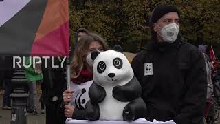 Germany: "Fridays for Future" protesters rally in Berlin"s climate demo