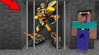 НУБ ПОСАДИЛ БАМБЛБИ ТРАНСФОРМЕР В ТЮРЬМУ В МАЙНКРАФТ ! MINECRAFT МУЛЬТИК ПОБЕГ ИЗ ТЮРЬМЫ ТРОЛЛИНГ