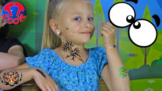 Набор для создания ДЕТСКИХ ТАТУ Рисуем ТАТУ Видео для девочек Entertainment for children