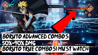 BORUTO ADVANCED TRUE COMBOS JUMP-FORCE! 50%-90% DAMAGE, BEST COMBOS WITH BORUTO! MUST WATCH.