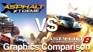 Asphalt Xtreme vs Asphalt 8 Graphics Comparison iPhone 7