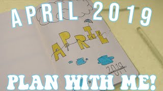 April 2019 Plan With Me! | Bullet Journal Spread | aliyah simone