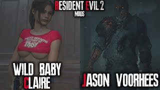 RESIDENT EVIL 2 REMAKE MOD |  WILD BABY CLAIRE vs JASON VOORHEES