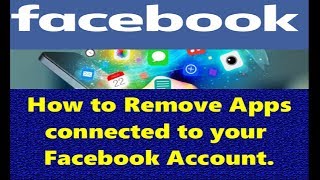 How to Remove Apps connected to Facebook Account