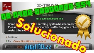 Crossfire error 08-0400-00000000-554 tool name crossfire (north america) X-trap solución
