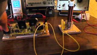 My Homemade "25VDC Input"  Solid State Tesla Coil with Circuit Diagram