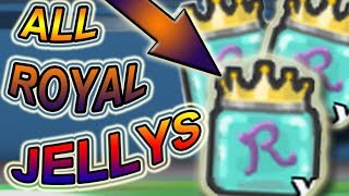 ALL ROYAL JELLY LOCATIONS!!!! - Roblox Bee swarm simulator