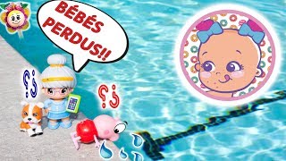 Attention! Les bébés Bellies de Peppa Pig ont disparu! Seront-ils tombés à la piscine? Pinypon aide!