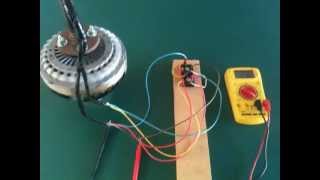 Ceiling Fan Wind Turbine Generator Alternator. Free Energy!