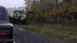 Кировец вытаскивает Камаз