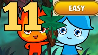 LuckyBoy And PrettyGirl 2 Level 11 Easy Android Walkthrough Forest Temple Maze Fireboy & Watergirl