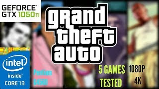 Grand Theft Auto - 5 Games Tested - GTX 1050 ti - Core i3 6100 - Pentium G4560 - 1080p - 4K - 60FPS