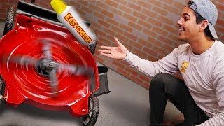 Throwing Things Into A Lawn Mower!