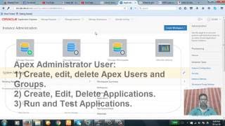 Tutorial : Concepts of Oracle APEX Workspace, Users and Applications