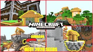 BEST 2020 SEEDS For Minecraft PE #2 - ZOMBIE Village INSIDE MANSION ! & More - Mcpe 1.14