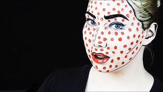 HALLOWEEN: Red Pop Art / Comic book Makeup Tutorial | Markéta Venená