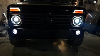 TUNING Niva Urban 4X4! Install the Angel's Eyes on the Niva Urban 4X4 With Your Hands