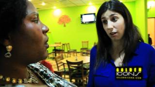 Titilayo (Oyinbo) in Houston, eating Iyan - Exclusive Coverage by Golden Icons