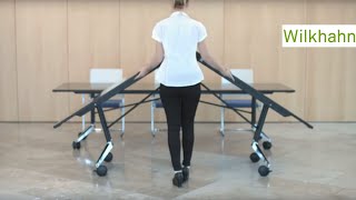 Confair folding table - mobile conference table by Wilkhahn