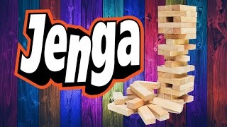 Играем в игру Дженга  строим башню Jenga  unboxing and play
