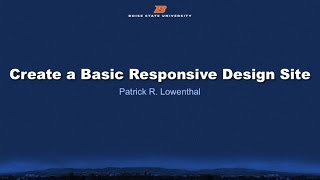 Create a Basic Responsive Design Site using Bootstrap in Dreamweaver CC
