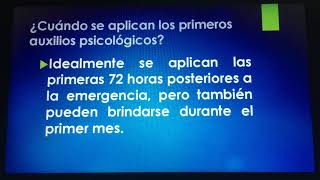 Tema 1: Primeros Auxilios Psicológicos