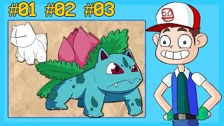 BULBASAUR, IVYSAUR, VENUSAUR - Pokémon Speed Drawing - Crunchlins