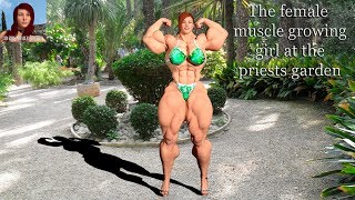 female muscle growth animation transformation at the priests garden
