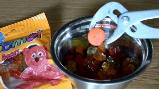 Red hot nickel ball vs haribo gummy bears - RHNB dissolve experiment