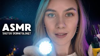 АСМР ВРАЧ ДЕРМАТОЛОГ, ПОЛНЫЙ ОСМОТР КОЖИ, ASMR DOCTOR DERMATOLOGIST ROLEPLAY SKIN EXAM FACIAL GLOVES