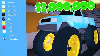 MAXING OUT THE MONSTER TRUCK ON ROBLOX JAILBREAK!!