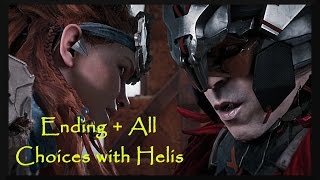 Horizon Zero Dawn Ending - The Face of Extinction - All Choices with Helis