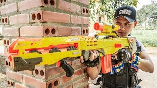 LTT Game Nerf War : Squad Police Warriors SEAL X Nerf Guns Fight Inhuman Group Crime Hunter