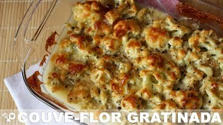 Couve-flor gratinada com queijo