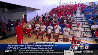 Winston-Salem State University’s ‘Red Sea of Sound’ marching band appears on ESPN