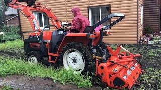 Минитрактор,  Kubota gl в действии