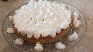 Лимонный пирог с безе/как приготовить пирог с лимонов/вкусный и нежный торт
