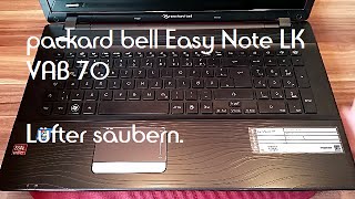 packard bell Easy Note LK  VAB 70 Lüfter säubern.