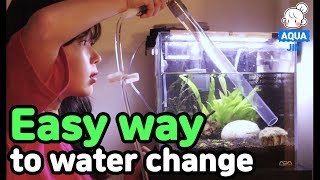 How Easy to change water with Semi-auto hose siphon ! 아직도 바가지로 환수하세요? 물 한방울 흘리지않는 반자동 환수 ! Aqua Jin