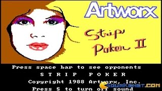 Strip Poker 2 gameplay (PC Game, 1988)