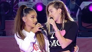 Ariana Grande Manchester Performance With Miley Cyrus & Justin Bieber