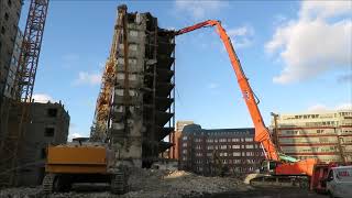 Bagger Liebherr 974 und Hitachi 870 XXL Abriss altes Gericht Bochum
