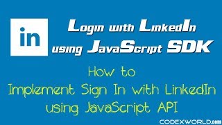 Login with LinkedIn using JavaScript SDK