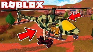 TRANSPORTING ATV TO THE JAIL WITH HELICOPTER in ROBLOX JAILBREAK (1 Year aniversary)
