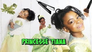 PRINCESSE TIANA Maquillage coiffure POUR LE CARNAVAL DE L'ECOLE ! Robe de Princesse Disney