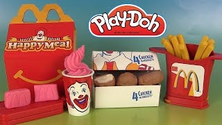 Play Doh McDonald’s Chicken McNuggets Happy Meal Playshop Pâte à modeler Frites Sundae