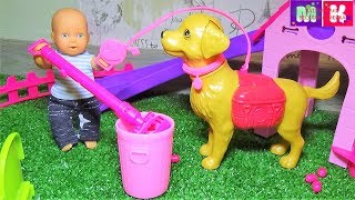 Макс дай три косточки. Катя и Макс веселая семейка. Собачка Барби.
